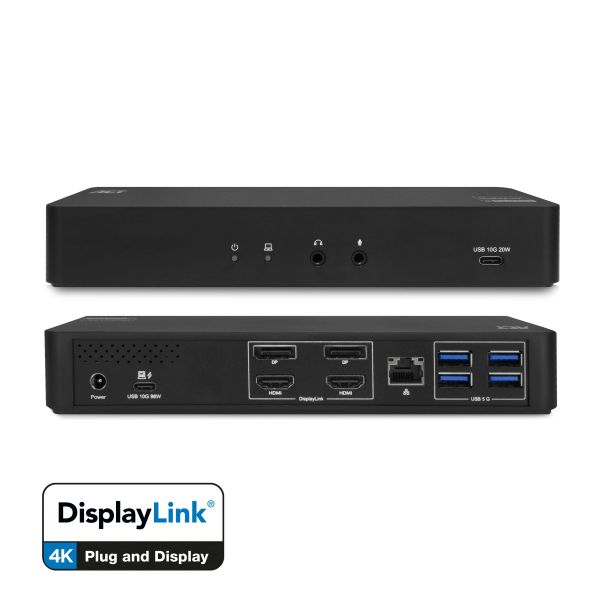 ACT USB-C Docking Station 4K, voor 2 HDMI of DisplayPort monitoren, DisplayLink (AC7160)
