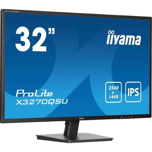iiyama ProLite X3270QSU-B1 computer monitor 81,3 cm (32") 2560 x 1440 Pixels Wide Quad HD LED Zwart (X3270QSU-B1)