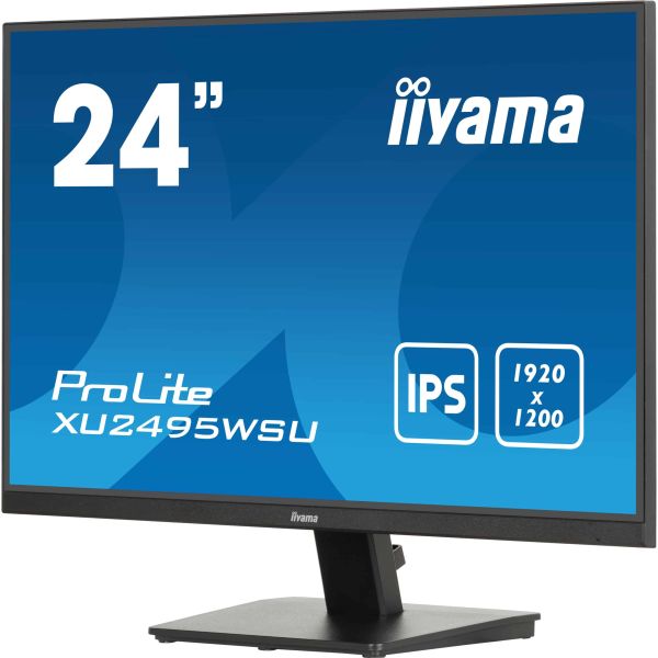 iiyama ProLite XU2495WSU-B7 computer monitor 61 cm (24") 1920 x 1200 Pixels 4K Ultra HD LED Zwart (XU2495WSU-B7)