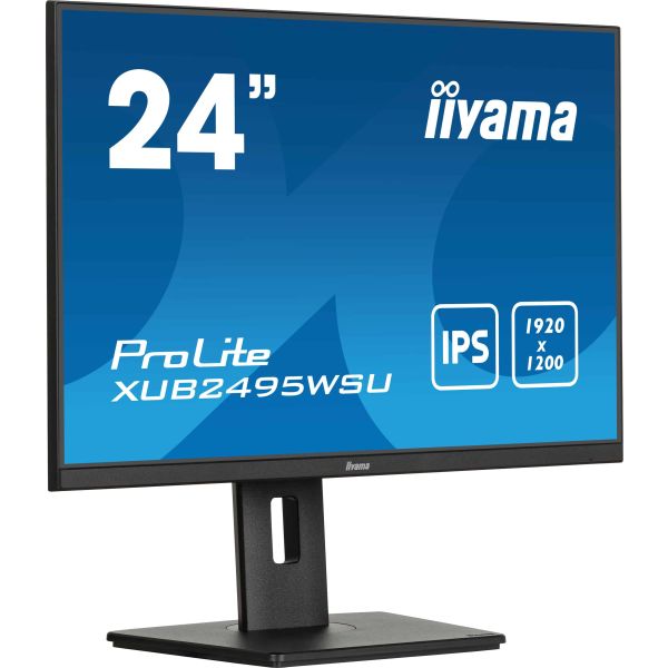 iiyama ProLite XUB2495WSU-B7 computer monitor 61 cm (24") 1920 x 1200 Pixels 4K Ultra HD LED Zwart (XUB2495WSU-B7)