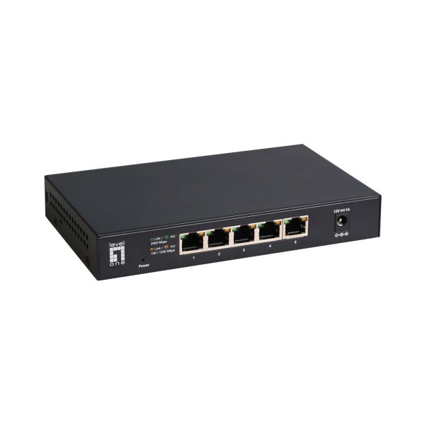 LevelOne GEU-0525 netwerk-switch Unmanaged 2.5G Ethernet (100/1000/2500) Zwart (GEU-0525)