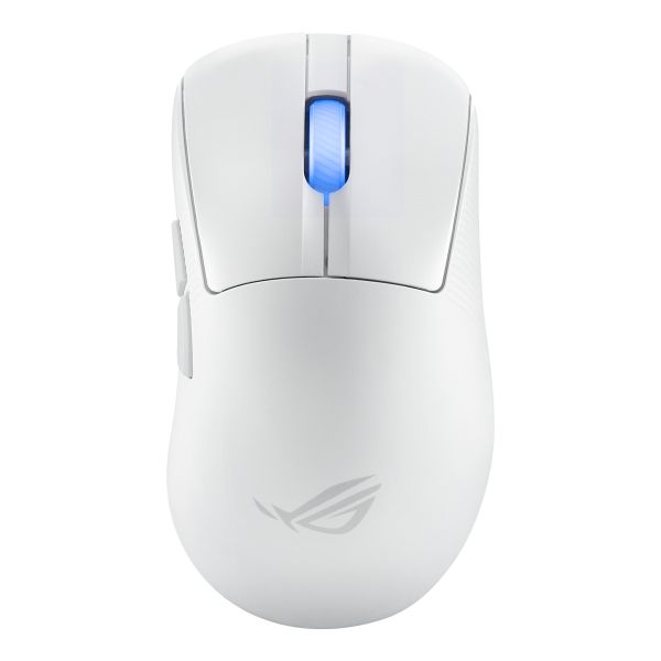 ASUS ROG Keris II Ace Wireless AimPoint White muis Gamen Rechtshandig RF Wireless + Bluetooth + USB Type-A Optisch 42000 DPI (90MP03N0-BMUA10)