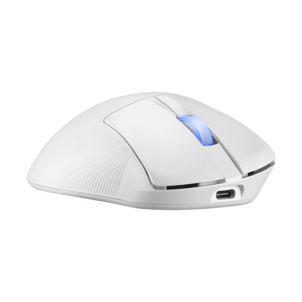 ASUS ROG Keris II Ace Wireless AimPoint White muis Gamen Rechtshandig RF Wireless + Bluetooth + USB Type-A Optisch 42000 DPI (90MP03N0-BMUA10)