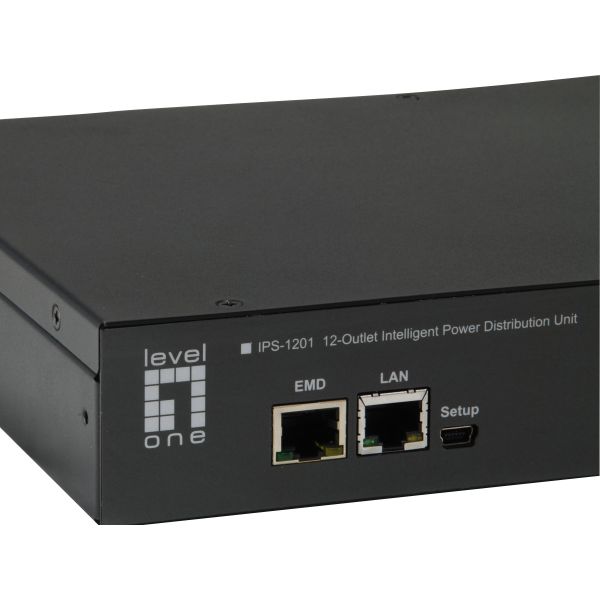LevelOne IPS-1201E energiedistributie 12 AC-uitgang(en) Zwart (IPS-1201E)