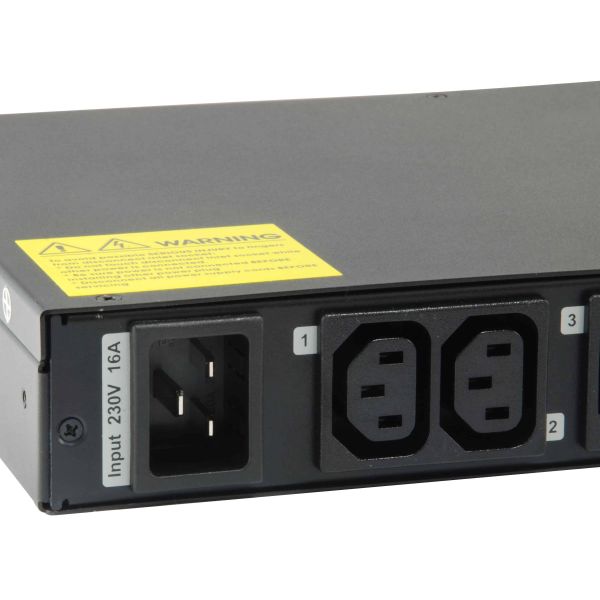 LevelOne IPS-1201E energiedistributie 12 AC-uitgang(en) Zwart (IPS-1201E)