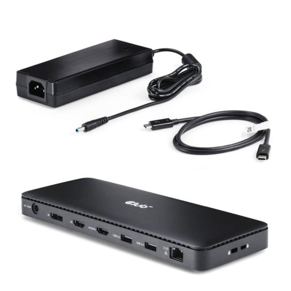 CLUB3D Thunderbolt 4 Certified 11-in-1 dockingstation voor mobiel apparaat Universeel Zwart (CSV-1582)