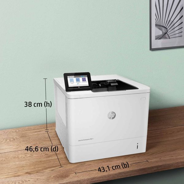HP LaserJet Enterprise M611dn, Zwart-wit, Printer voor Print, Dubbelzijdig printen (7PS86A)