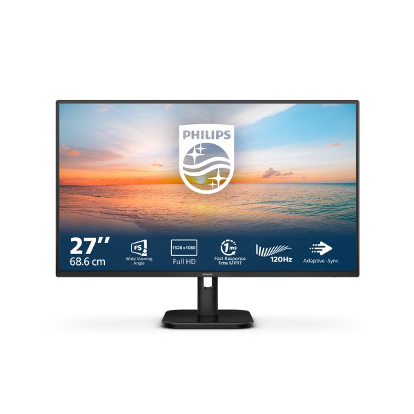 Philips 1000 series 27E1N1100A/00 computer monitor 68,6 cm (27") 1920 x 1080 Pixels Full HD LCD Zwart (27E1N1100A/00)