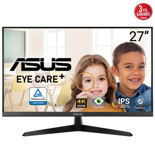 ASUS VY27UQ computer monitor 68,6 cm (27") 3840 x 2160 Pixels 4K Ultra HD LCD Zwart (90LM09U3-B01170)