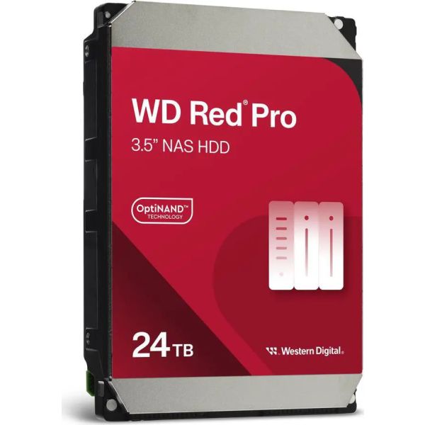 Western Digital WD240KFGX RED Pro HDD, 24TB, 3.5, 7200 RPM, Serial ATA III, 512MB, HDD, CMR (WD240KFGX)