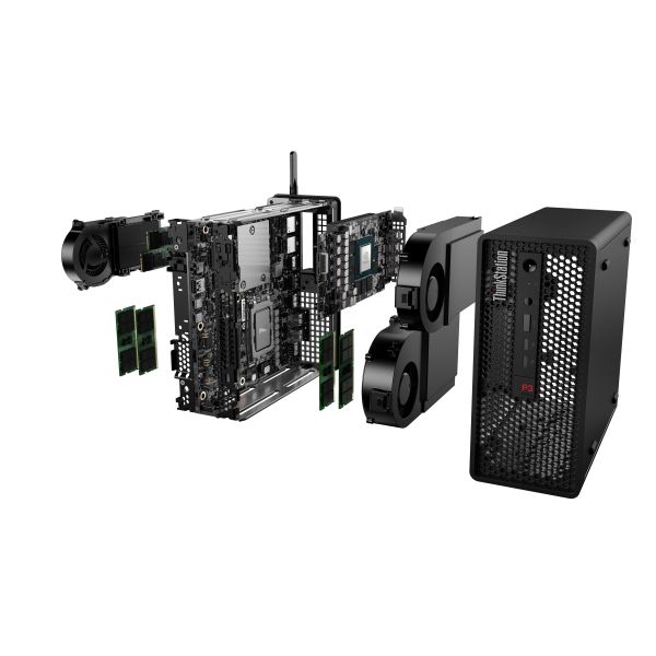 Lenovo ThinkStation P3 Ultra SFF Intel® Core™ i9 i9-14900K 64 GB DDR5-SDRAM 1 TB SSD Windows 11 Pro Mini Tower Workstation Zwart (30HA005GGE)