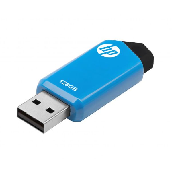 HP v150w USB flash drive 128 GB USB Type-A 2.0 Zwart, Blauw (HPFD150W-128)