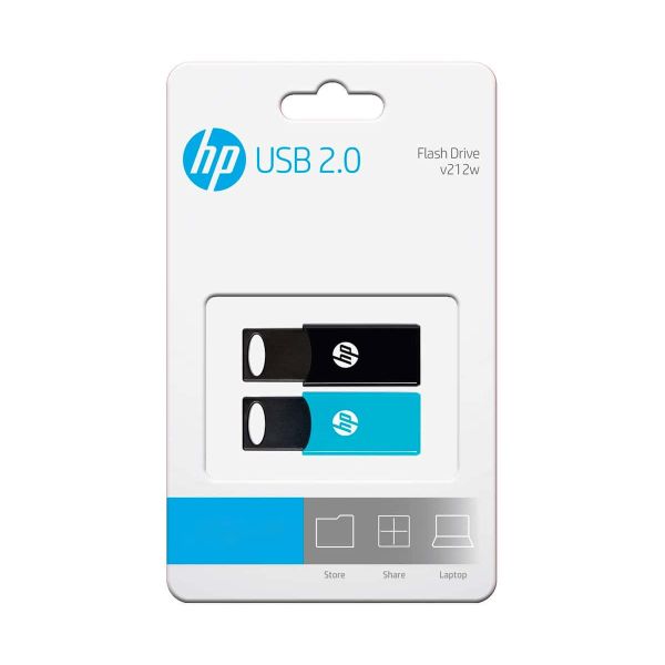 HP v212w USB flash drive 64 GB USB Type-A 2.0 Zwart, Blauw (HPFD212-64-TWIN) HP v212w USB flash drive 64 GB USB Type-A 2.0 Zwart, Blauw (HPFD212-64-TWIN)