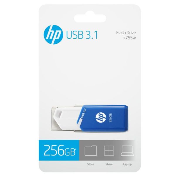 PNY HP x755w USB flash drive 256 GB USB Type-A 3.2 Gen 1 (3.1 Gen 1) Blauw, Wit (HPFD755W-256)