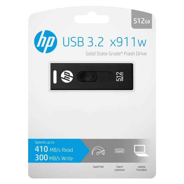PNY x911w USB flash drive 512 GB USB Type-A 3.2 Gen 1 (3.1 Gen 1) Zwart (HPFD911W-512)
