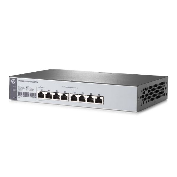Hewlett Packard Enterprise 1820-8G Managed L2 Gigabit Ethernet (10/100/1000) 1U Grijs (HR5B9E)