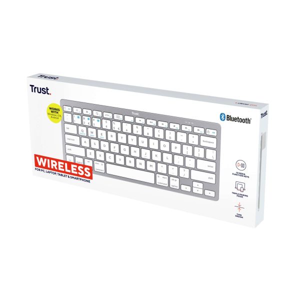 Trust 24651 toetsenbord Bluetooth QWERTY Amerikaans Engels Zilver (24651)