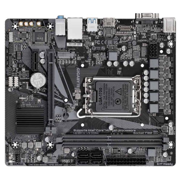 GIGABYTE H610M H V3 DDR4 moederbord Intel H610 Express LGA 1700 micro ATX (H610M H V3 DDR4 1.0)