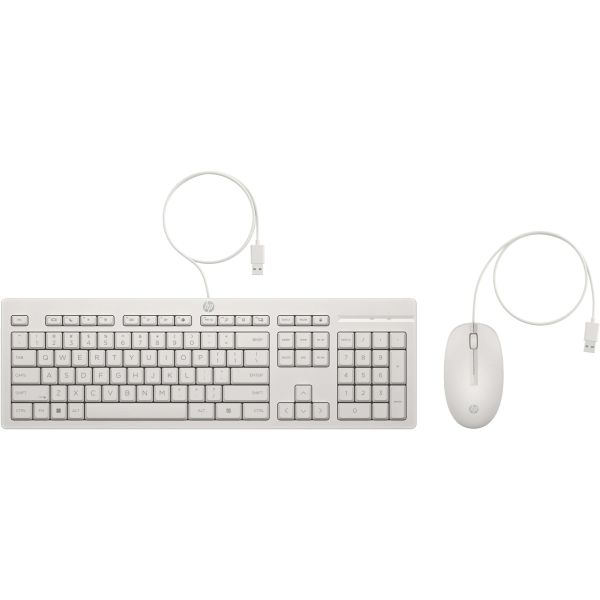 HP 225 Wired Mouse and Keyboard Combo White (86J24AA#ABB)