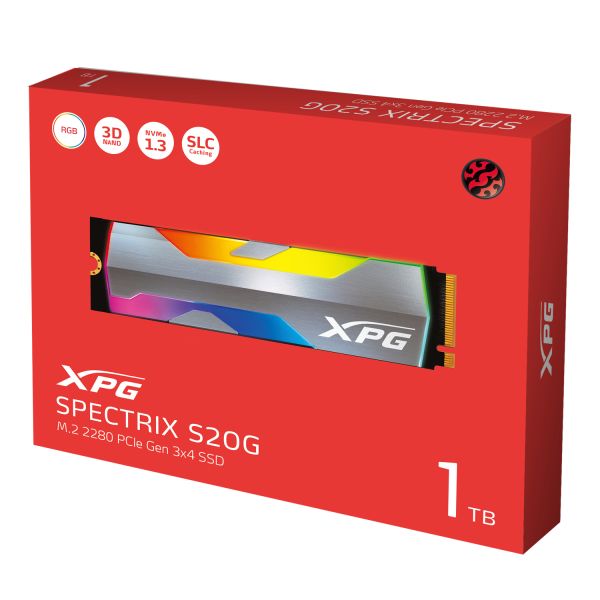 XPG SPECTRIX S20G 1 TB M.2 PCI Express 3.0 NVMe 3D NAND (ASPECTRIXS20G-1T-C) XPG SPECTRIX S20G 1 TB M.2 PCI Express 3.0 NVMe 3D NAND (ASPECTRIXS20G-1T-C)