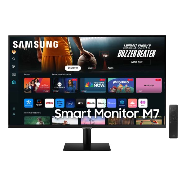 Samsung Smart Monitor M7 M70D computer monitor 81,3 cm (32") 3840 x 2160 Pixels 4K Ultra HD LED Zwart (LS32DM700UUXEN)