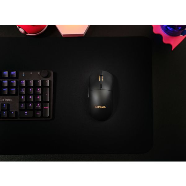 Trust GXT 927 Redex+ Gaming Muis - Draadloze gamingmuis – 6 programmeerbare knoppen – 25600 DPI – Zwart (25127)