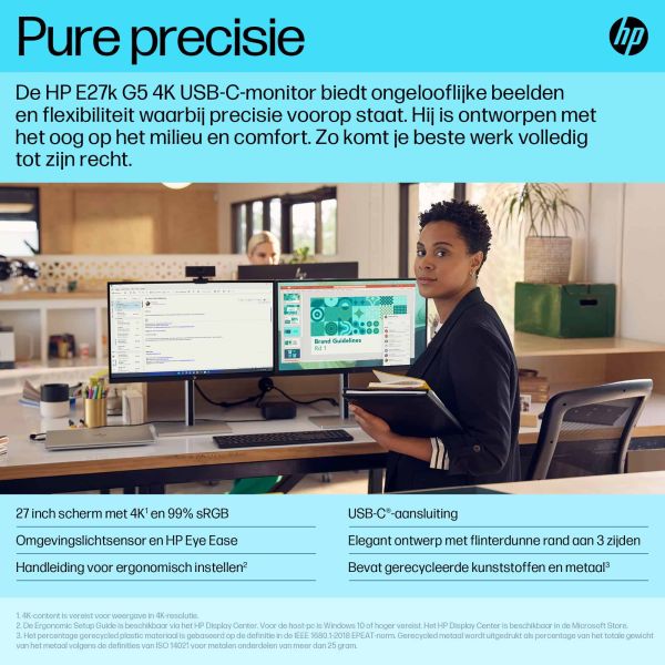 HP E-Series E27k G5 4K USB C-monitor (6N4C4AA)