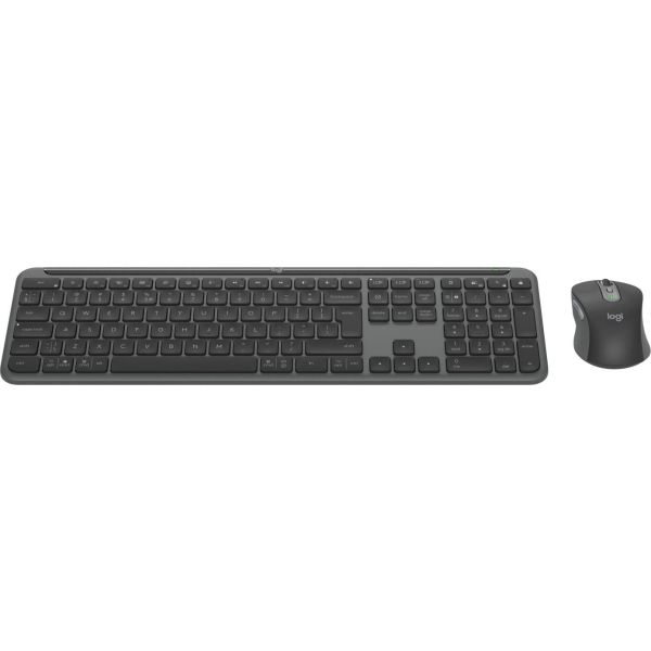 Logitech MK950 Signature Slim toetsenbord Inclusief muis Kantoor RF-draadloos + Bluetooth QWERTY US International Grafiet (920-012490)