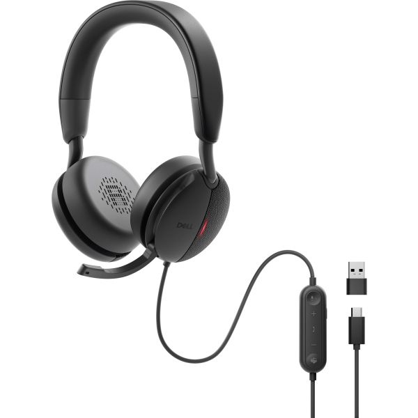 DELL WH5024 Headset Bedraad Hoofdband Oproepen/muziek USB Type-C Zwart (520-BBGQ)