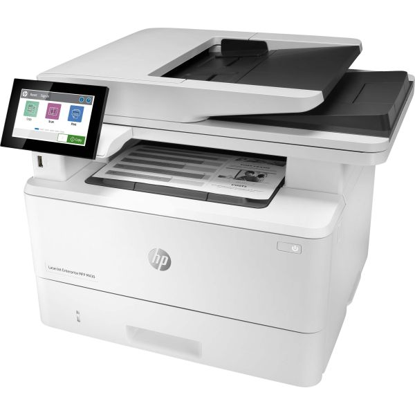 HP LaserJet Enterprise MFP M430f, Zwart-wit, Printer voor Bedrijf, Printen, kopiëren, scannen, faxen, Automatische documentinvoer voor 50 vellen; Dubbelzijdig printen; Dubbelzijdig scannen; Printen via USB-poort aan de voorzijde; Compact formaat; Energiez