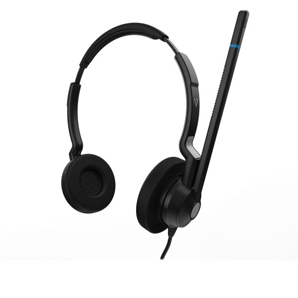 V7 HQ511 hoofdtelefoon/headset Bedraad Hoofdband Kantoor/callcenter Zwart (HQ511)