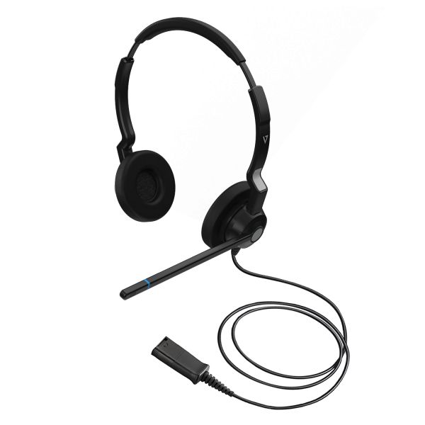 V7 HQ511 hoofdtelefoon/headset Bedraad Hoofdband Kantoor/callcenter Zwart (HQ511)