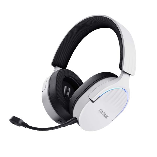 Trust GXT 491W FAYZO Headset Bedraad en draadloos Hoofdband Gamen USB Type-C Bluetooth Zwart, Wit (25304)