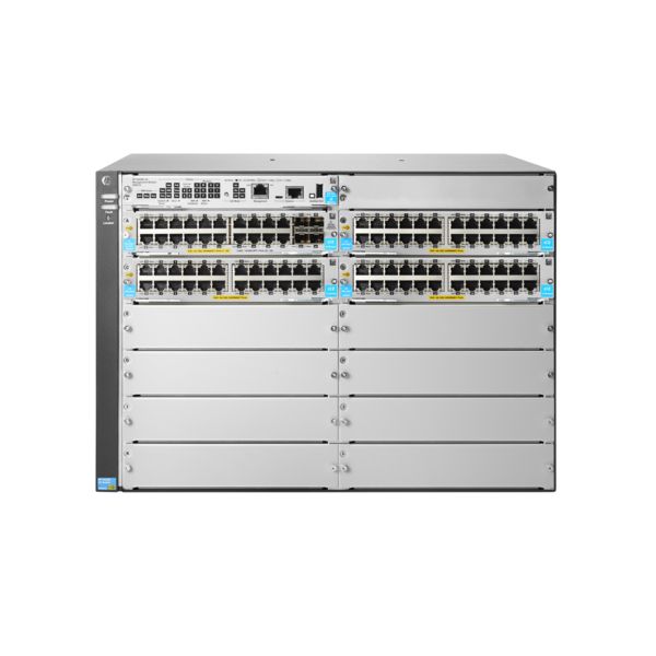 Hewlett Packard Enterprise 5412R 92GT PoE+ & 4-port SFP+ (No PSU) v3 zl2 Managed L3 Gigabit Ethernet (10/100/1000) Power over Ethernet (PoE) 7U Grijs (JL001A)