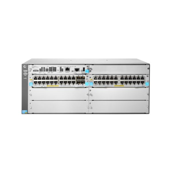 Hewlett Packard Enterprise 5406R 44GT PoE+ & 4-port SFP+ (No PSU) v3 zl2 Managed L3 Gigabit Ethernet (10/100/1000) Power over Ethernet (PoE) 4U Grijs (JL003A)