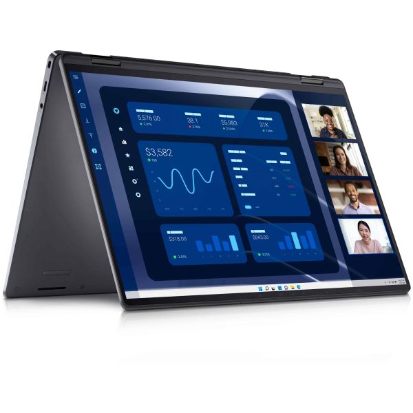 DELL Latitude 9450 2-in-1 Intel Core Ultra 7 165U Hybride (2-in-1) 35,6 cm (14") Touchscreen Quad HD+ 16 GB LPDDR5x-SDRAM 512 GB SSD Wi-Fi 7 (802.11be) Windows 11 Pro Grijs (CJTN7)