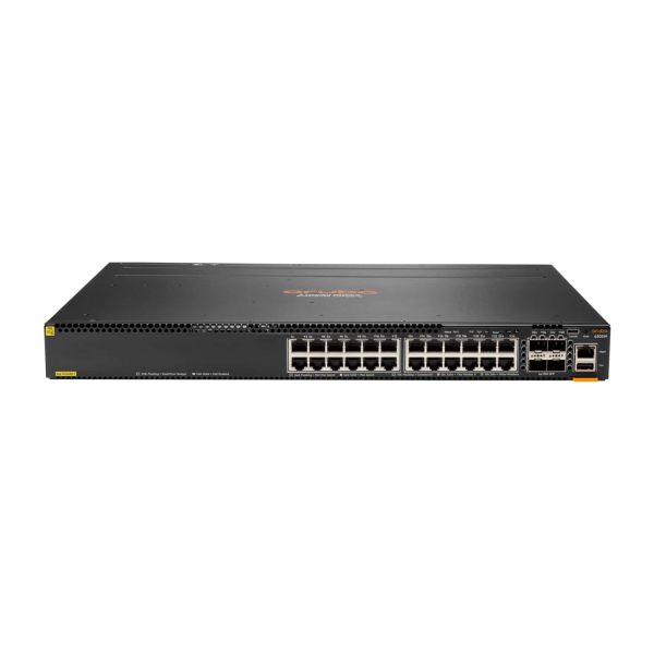 Hewlett Packard Enterprise Aruba 6300M 24-port 1GbE Class 4 PoE & 4-port SFP56 Managed L3 Gigabit Ethernet (10/100/1000) Power over Ethernet (PoE) 1U (JL662A)