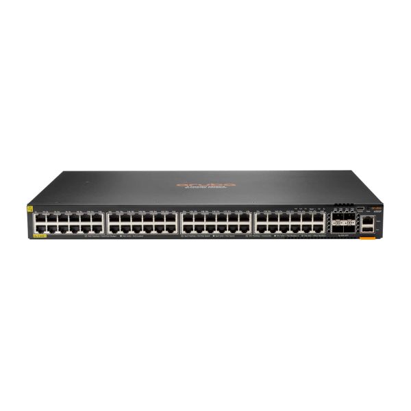 Hewlett Packard Enterprise Aruba 6300F 48-port 1GbE Class 4 PoE & 4-port SFP56 Managed L3 Gigabit Ethernet (10/100/1000) Power over Ethernet (PoE) 1U Grijs (JL665A#ABB)