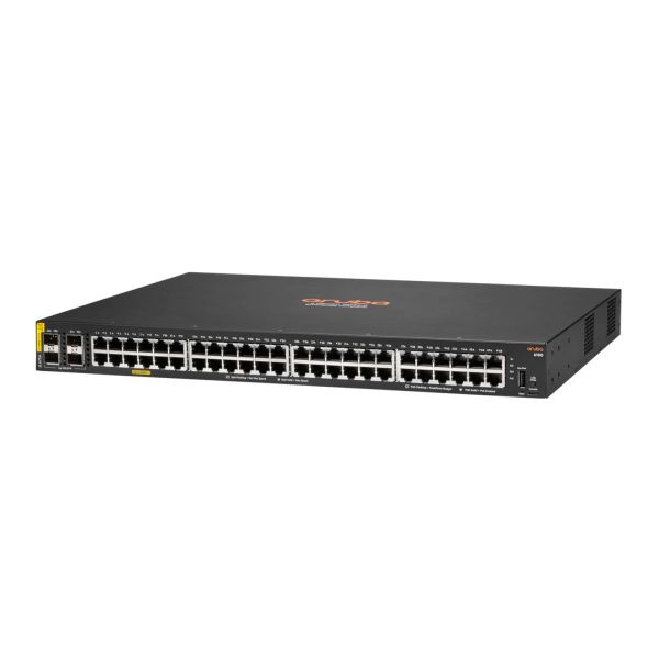 Hewlett Packard Enterprise Aruba 6100 48G Class4 PoE 4SFP+ 370W Managed L3 Gigabit Ethernet (10/100/1000) Power over Ethernet (PoE) 1U Zwart (JL675A#ABB)