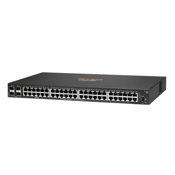 Hewlett Packard Enterprise Aruba 6100 48G 4SFP+ Managed L3 Gigabit Ethernet (10/100/1000) 1U Zwart (JL676A#ABB)