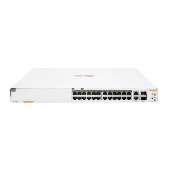 Hewlett Packard Enterprise Aruba Instant On 1960 24G 20p Class4 4p Class6 PoE 2XGT 2SFP+ 370W Managed L2+ Gigabit Ethernet (10/100/1000) Power over Ethernet (PoE) 1U Wit (JL807A#ABB)