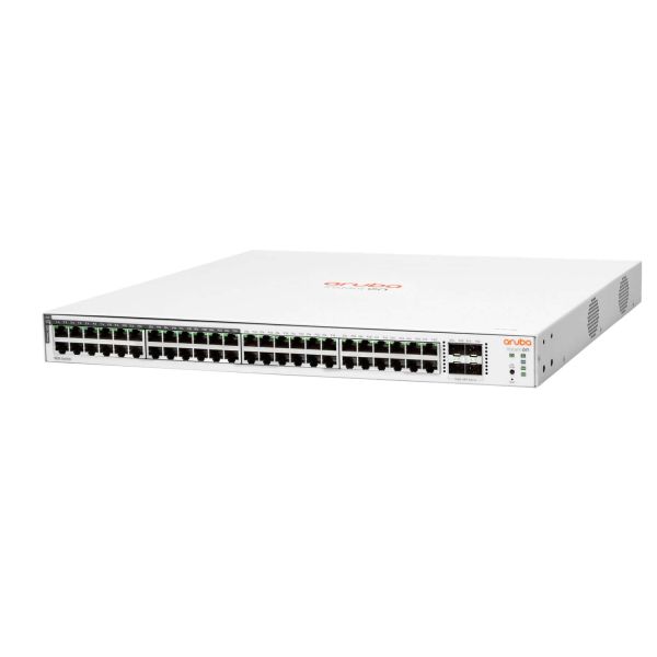Hewlett Packard Enterprise Aruba Instant On 1830 48G 24p Class4 PoE 4SFP 370W Managed L2 Gigabit Ethernet (10/100/1000) Power over Ethernet (PoE) 1U (JL815A#ABB)