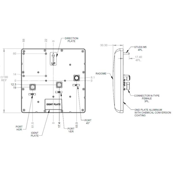 Hewlett Packard Enterprise ANT-3x3-5712 antenne Omnidirectionele antenne N-type 11,5 dBi (JW033A)