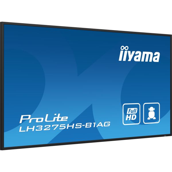 iiyama LH3275HS-B1AG beeldkrant Digitale signage flatscreen 80 cm (31.5") LCD Wifi 500 cd/m² Full HD Zwart Type processor Android 11 24/7 (LH3275HS-B1AG) n/a iiyama LH3275HS-B1AG beeldkrant Digitale signage flatscreen 80 cm (31.5") LCD Wifi 500 cd/m² Full HD Zwart Type processor Android 11 24/7