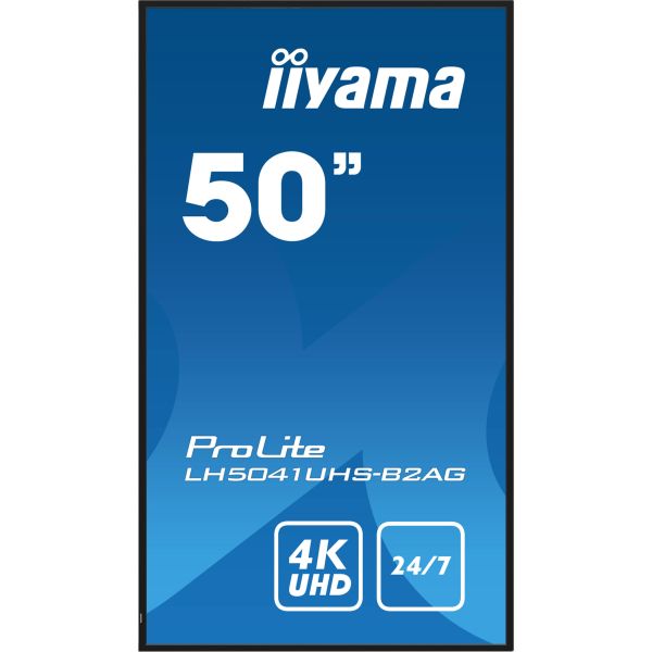 iiyama LH5041UHS-B2AG beeldkrant Digitale signage flatscreen 127 cm (50") LCD 500 cd/m² 4K Ultra HD Zwart 24/7 (LH5041UHS-B2AG)