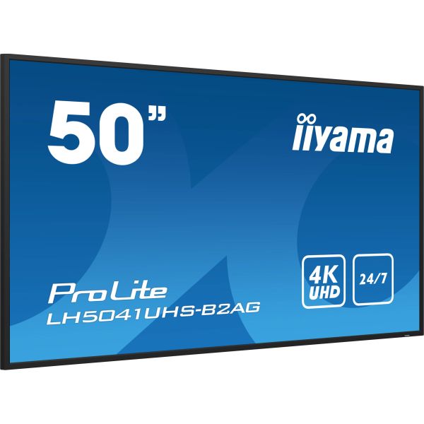 iiyama LH5041UHS-B2AG beeldkrant Digitale signage flatscreen 127 cm (50") LCD 500 cd/m² 4K Ultra HD Zwart 24/7 (LH5041UHS-B2AG)