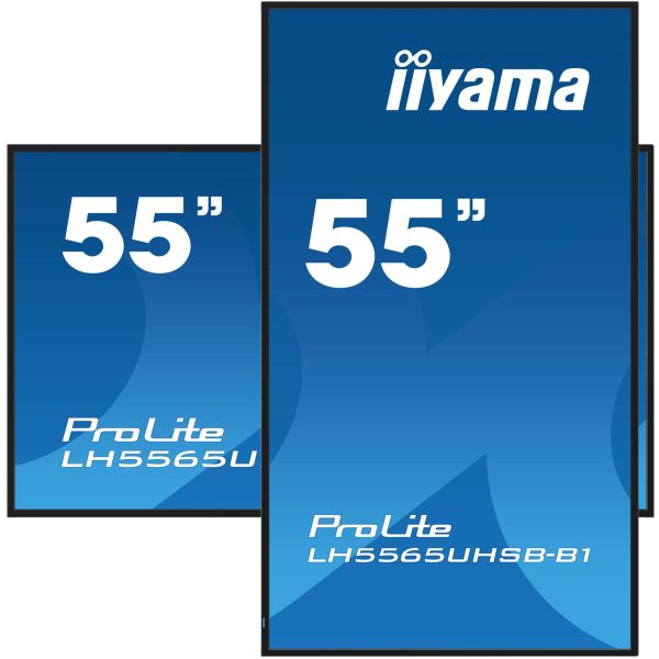 iiyama LH5565UHSB-B1 beeldkrant Kiosk-ontwerp 138,7 cm (54.6") LED Wifi 800 cd/m² 4K Ultra HD Zwart Type processor Android 11 24/7 (LH5565UHSB-B1)