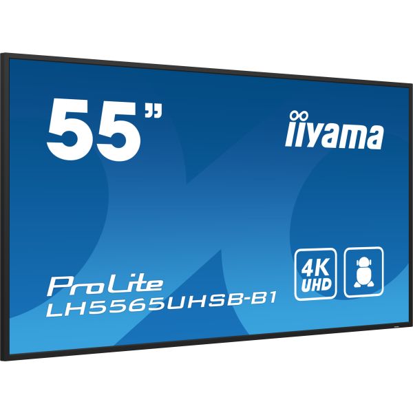 iiyama LH5565UHSB-B1 beeldkrant Kiosk-ontwerp 138,7 cm (54.6") LED Wifi 800 cd/m² 4K Ultra HD Zwart Type processor Android 11 24/7 (LH5565UHSB-B1) n/a iiyama LH5565UHSB-B1 beeldkrant Kiosk-ontwerp 138,7 cm (54.6") LED Wifi 800 cd/m² 4K Ultra HD Zwart Type processor Android 11 24/7 (LH5565UHSB-B1)