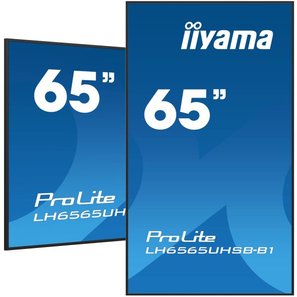 iiyama LH6565UHSB-B1 beeldkrant Kiosk-ontwerp 163,8 cm (64.5") LED Wifi 800 cd/m² 4K Ultra HD Zwart Type processor Android 11 24/7 (LH6565UHSB-B1)
