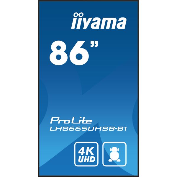 iiyama LH8665UHSB-B1 beeldkrant Kiosk-ontwerp 2,18 m (86") LED Wifi 800 cd/m² 4K Ultra HD Zwart Type processor Android 11 24/7 (LH8665UHSB-B1) 1/16 iiyama LH8665UHSB-B1 beeldkrant Kiosk-ontwerp 2,18 m (86") LED Wifi 800 cd/m² 4K Ultra HD Zwart Type processor Android 11 24/7 (LH8665UHSB-B1)